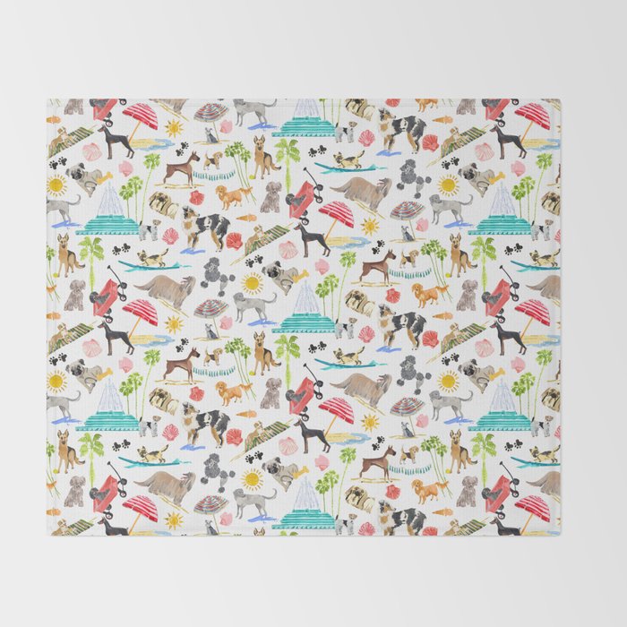 Doggie Days Throw Blanket Gallery Image 2