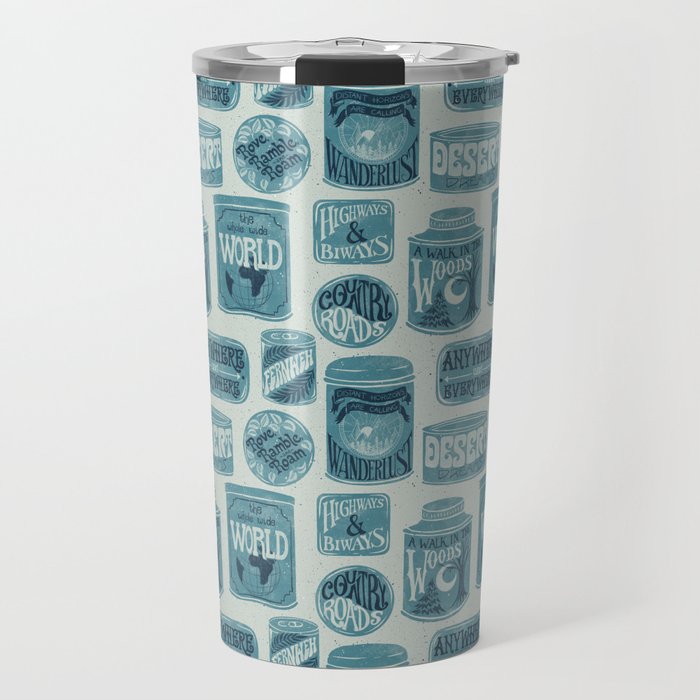 Vagabondâs Cupboard - dusty blue Travel Mug Gallery Image 1