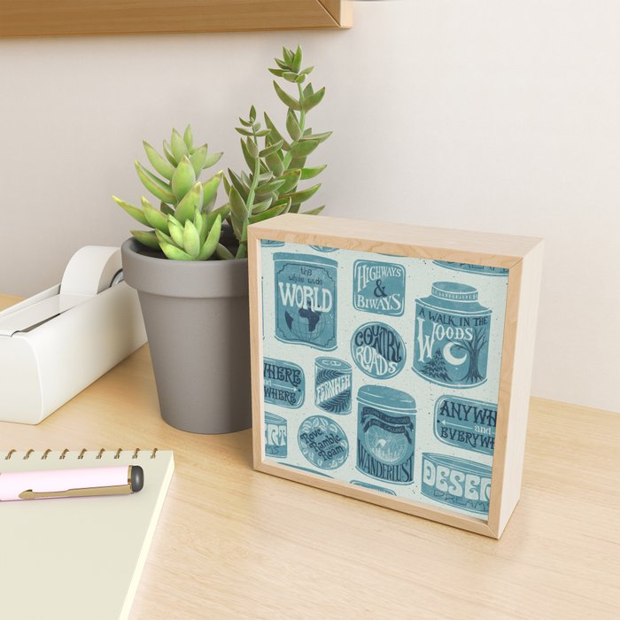Vagabondâs Cupboard - dusty blue Mini Art Print Gallery Image 2