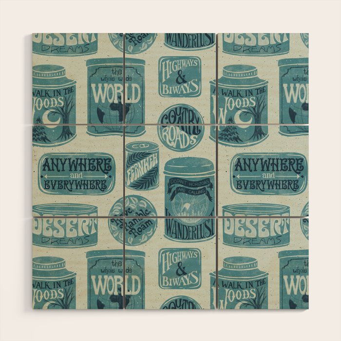 Vagabondâs Cupboard - dusty blue Wood Wall Art Gallery Image 1