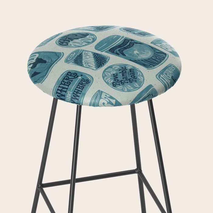 Vagabondâs Cupboard - dusty blue Stool Gallery Image 2