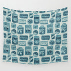Vagabondâs Cupboard - dusty blue Wall Tapestry Gallery Image 4