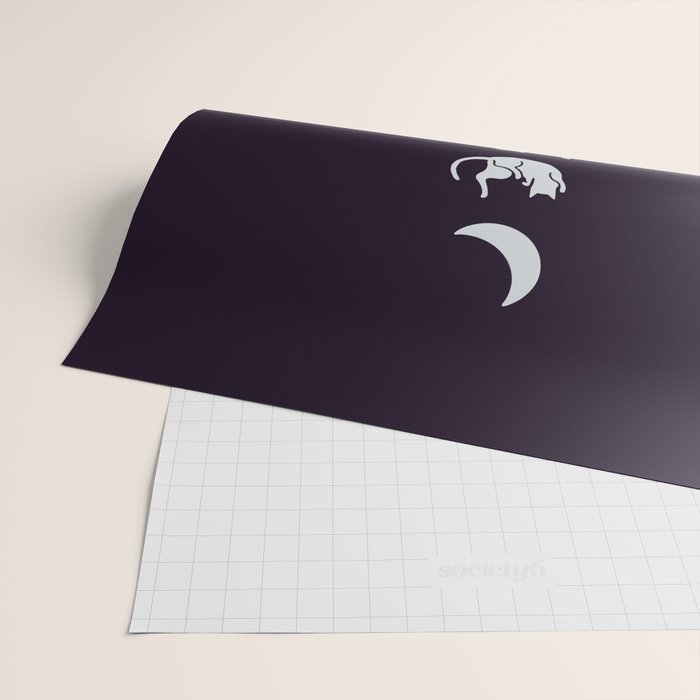 Cat Landscape 103: Falling Cat Moon Wrapping Paper Gallery Image 2