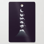 Cat Landscape 103: Falling Cat Moon Cutting Board Gallery Image 1