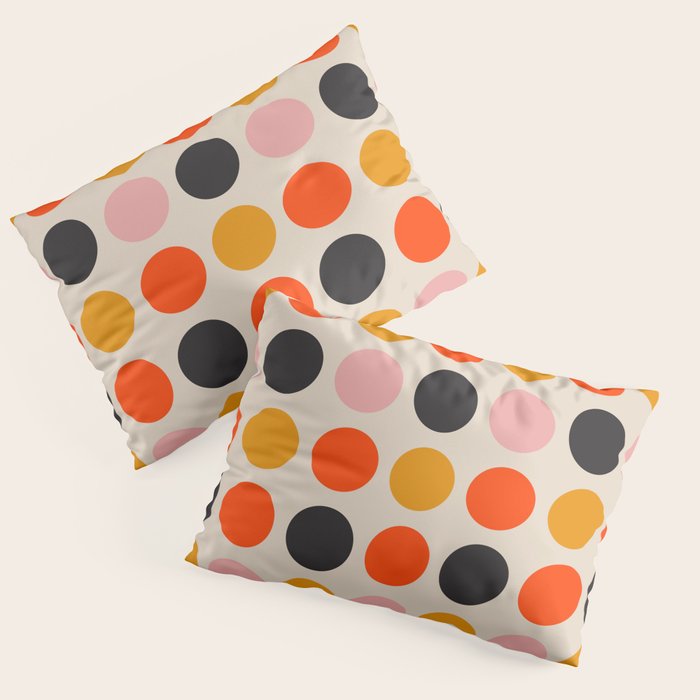 Retro Bauhaus Dots | 70s European Pattern Pillow Sham Gallery Image 3