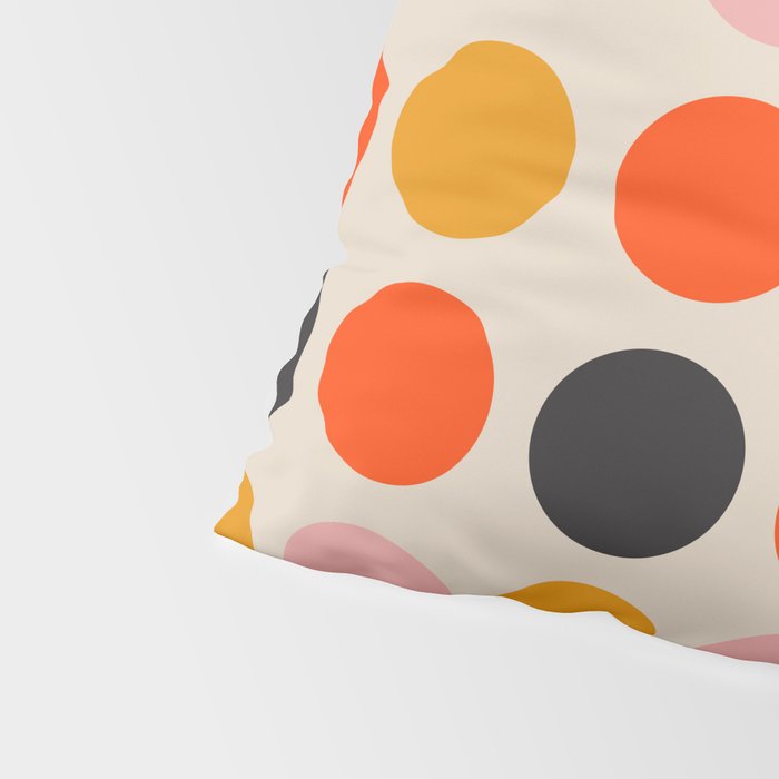 Retro Bauhaus Dots | 70s European Pattern Pillow Sham Gallery Image 4