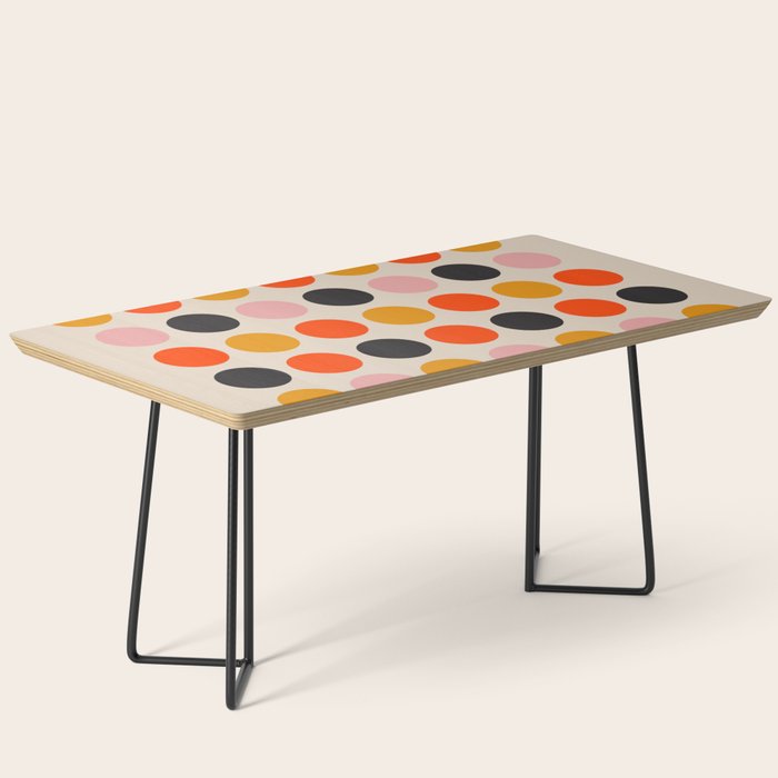 Retro Bauhaus Dots | 70s European Pattern Coffee Table Gallery Image 1