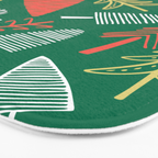 Christmas pine tree doodle pattern Bath Mat Gallery Image 3