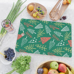 Christmas pine tree doodle pattern Cutting Board Gallery Image 2