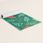 Christmas pine tree doodle pattern Yoga Mat Gallery Image 2