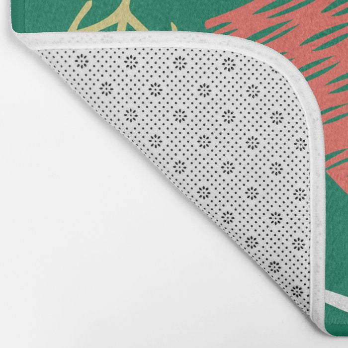 Christmas pine tree doodle pattern Bath Mat Gallery Image 2