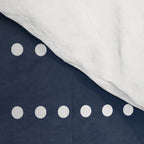 Blue and White Minimal Striped, Dots Pattern Comforter Gallery Image 4