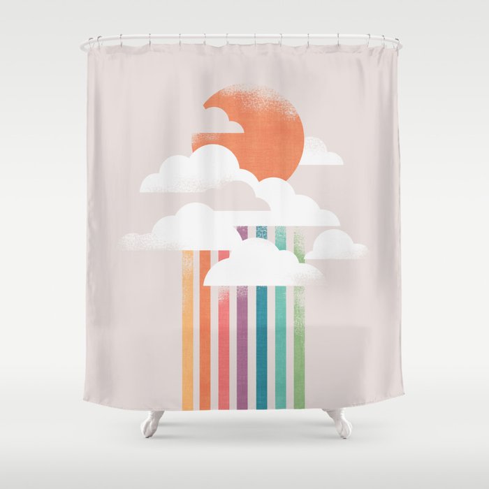 Colorful rain Shower Curtain Gallery Image 1