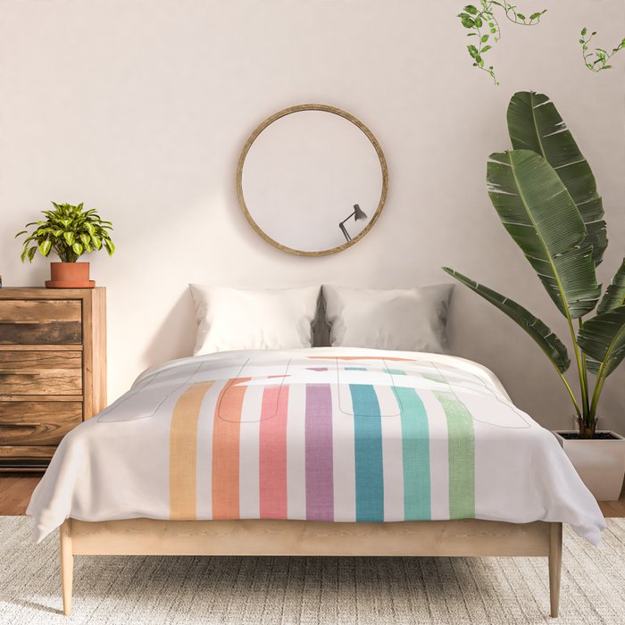 Colorful rain Comforter Gallery Image 3
