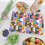 Diverse people in halloween costume pattern Cutting Board Gallery Image 2