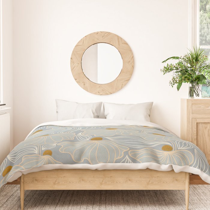 calming essentials Natural flow meadow misty Duvet Cover Gallery Image 3