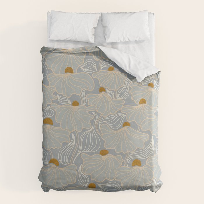 calming essentials Natural flow meadow misty Duvet Cover Gallery Image 1
