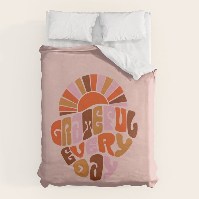 Grateful Everyday - 70s Hippie Style  Duvet Cover Gallery Image 6