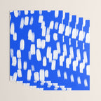 Cobalt Blue and White Brush Stroke Spots Wrapping Paper Gallery Image 3