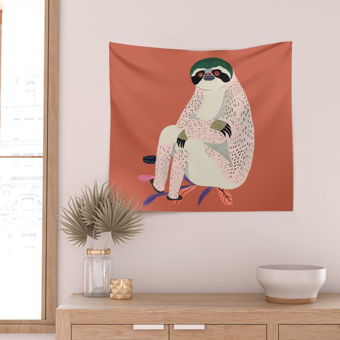Just Slothin' Around Wall Tapestry Gallery Image 2