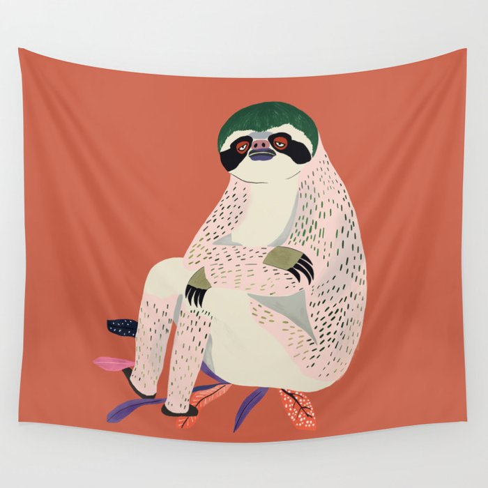 Just Slothin' Around Wall Tapestry Gallery Image 1