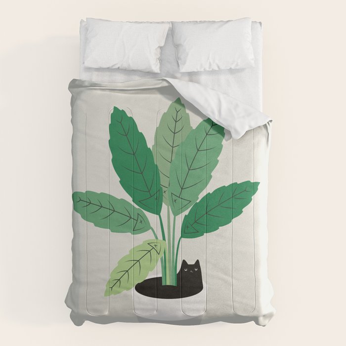 Cat and Plant 28: Something Fishy Comforter Gallery Image 6
