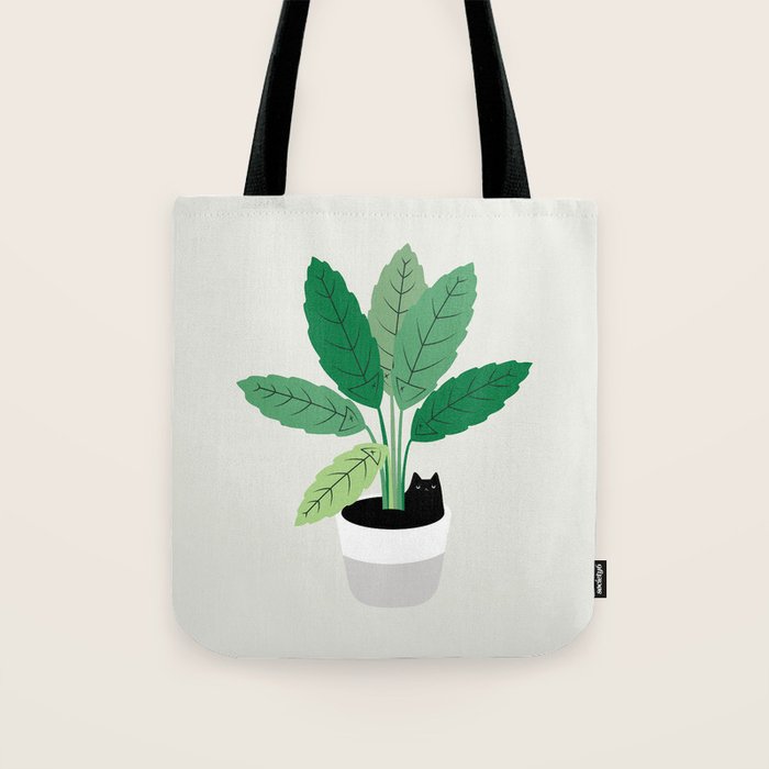 Cat and Plant 28: Something Fishy Tote Bag Gallery Image 1