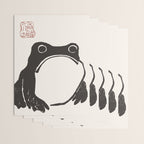Matsumoto Hoji Japanese Grumpy Frog Art Print Wrapping Paper Gallery Image 3