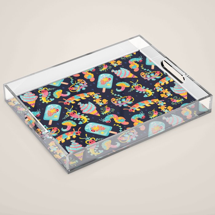 Jelly Polychaete worm - dark Acrylic Tray Gallery Image 1