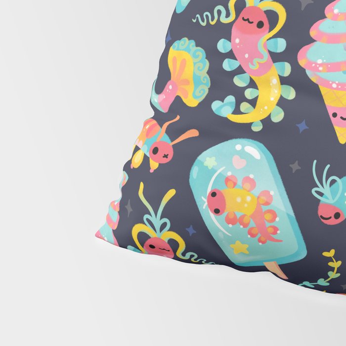 Jelly Polychaete worm - dark Pillow Sham Gallery Image 4