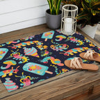 Jelly Polychaete worm - dark Outdoor Rug Gallery Image 2