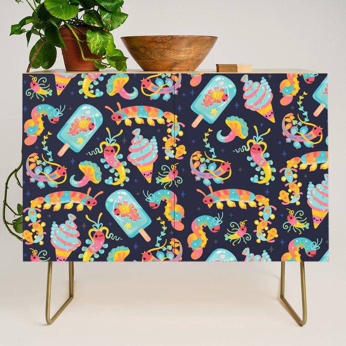 Jelly Polychaete worm - dark Credenza Gallery Image 1