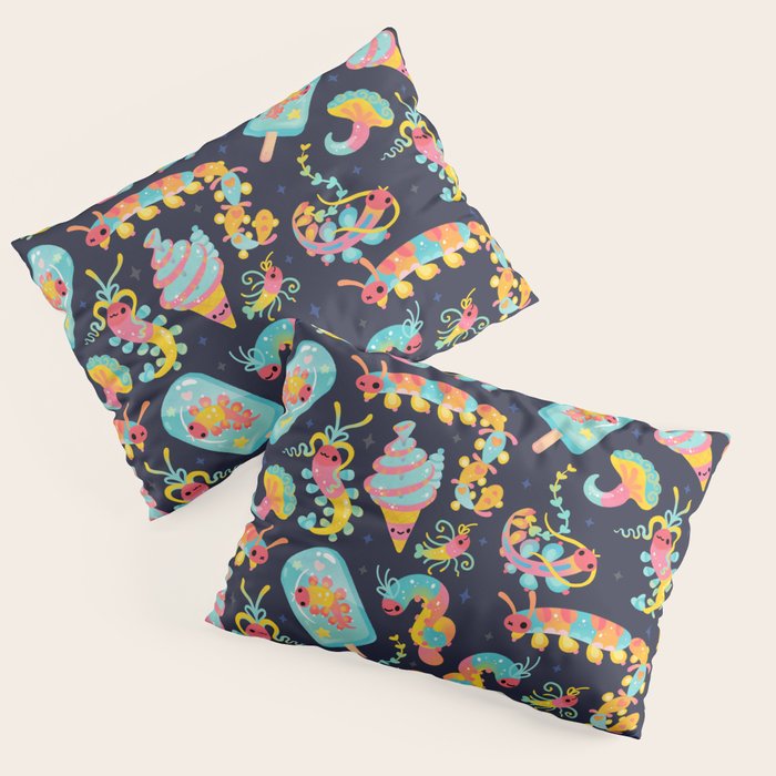 Jelly Polychaete worm - dark Pillow Sham Gallery Image 1