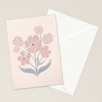 Dusty Rose Classic Floral Stationery Card Gallery Image 2