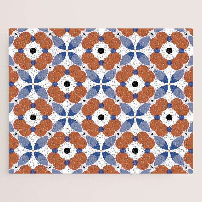 Moroccan Tile - poppy Jigsaw Puzzle Gallery Image 1