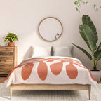 Nature Leaf Cutouts III: Terracotta Edition | Mid-Century Henri Matisse Series Comforter Gallery Image 3
