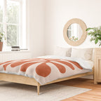 Nature Leaf Cutouts III: Terracotta Edition | Mid-Century Henri Matisse Series Duvet Cover Gallery Image 2