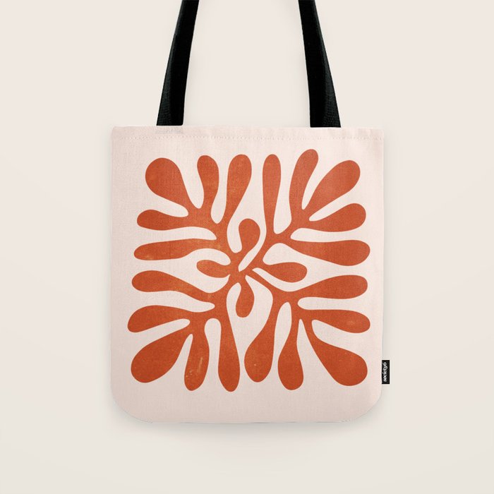 Nature Leaf Cutouts III: Terracotta Edition | Mid-Century Henri Matisse Series Tote Bag Gallery Image 1