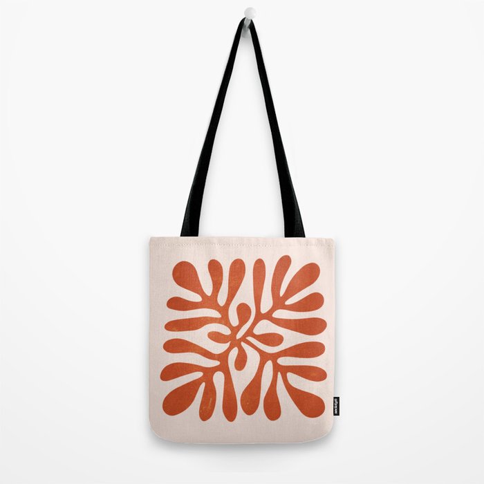 Nature Leaf Cutouts III: Terracotta Edition | Mid-Century Henri Matisse Series Tote Bag Gallery Image 2