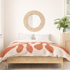 Nature Leaf Cutouts III: Terracotta Edition | Mid-Century Henri Matisse Series Duvet Cover Gallery Image 3