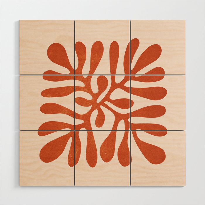 Nature Leaf Cutouts III: Terracotta Edition | Mid-Century Henri Matisse Series Wood Wall Art Gallery Image 1