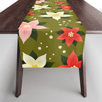 Poinsettia Pattern Table Runner Gallery Image 1