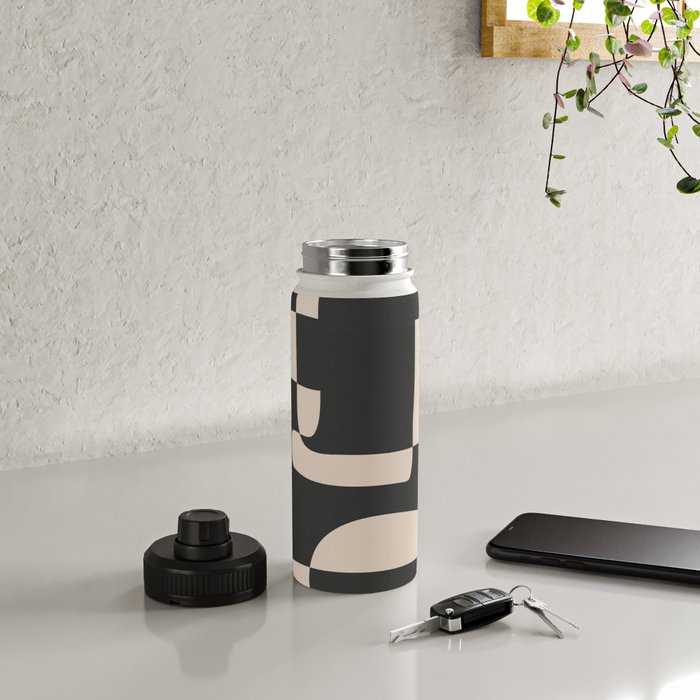 Modern Abstract Minimal Art 3 Water Bottle Gallery Image 4