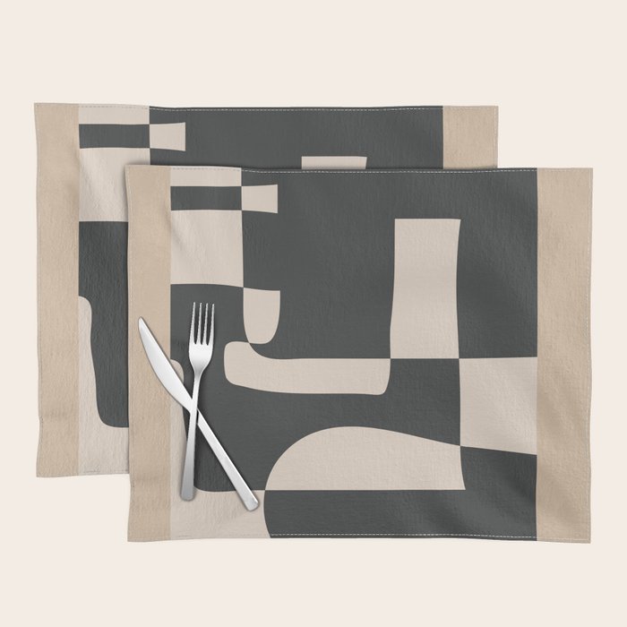 Modern Abstract Minimal Art 3 Placemat Gallery Image 1