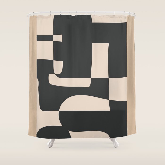 Modern Abstract Minimal Art 3 Shower Curtain Gallery Image 1