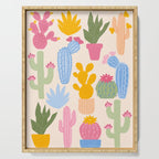 Cactus Garden - pastel Serving Tray Gallery Image 1