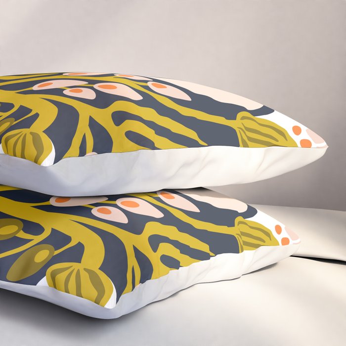 Backyard flower - modern floral illustration Pillow Sham Gallery Image 3