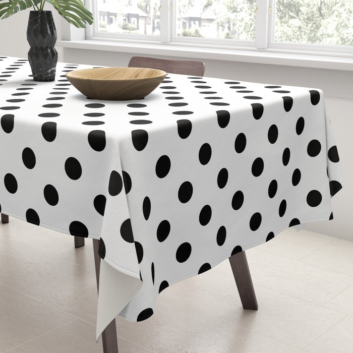Black and white polka dots 1. Tablecloth Gallery Image 3