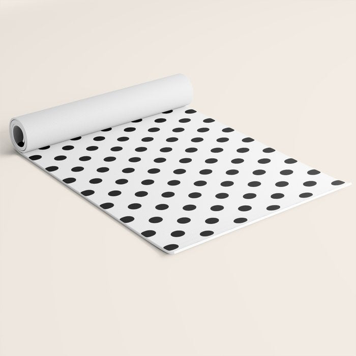 Black and white polka dots 1. Yoga Mat Gallery Image 2