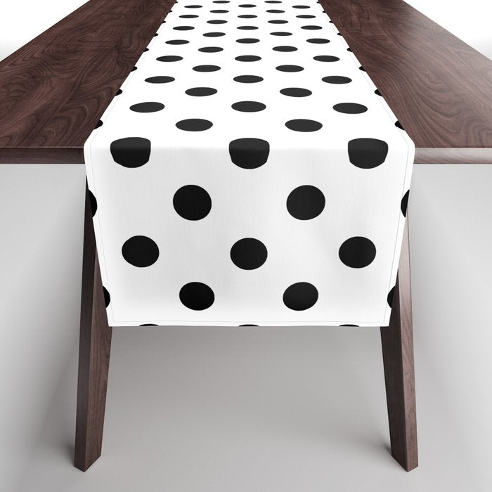 Black and white polka dots 1. Table Runner Gallery Image 1